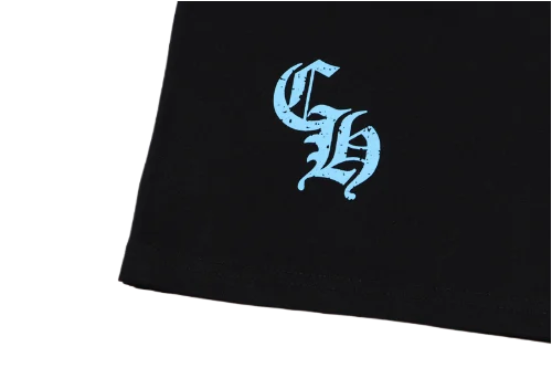 Casual Cool Chrome Hearts Black Tee with Dropped Sleeves view 5
