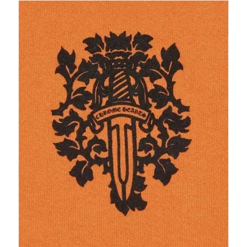 Chrome Hearts Vine Dagger Orange Hoodie view 3