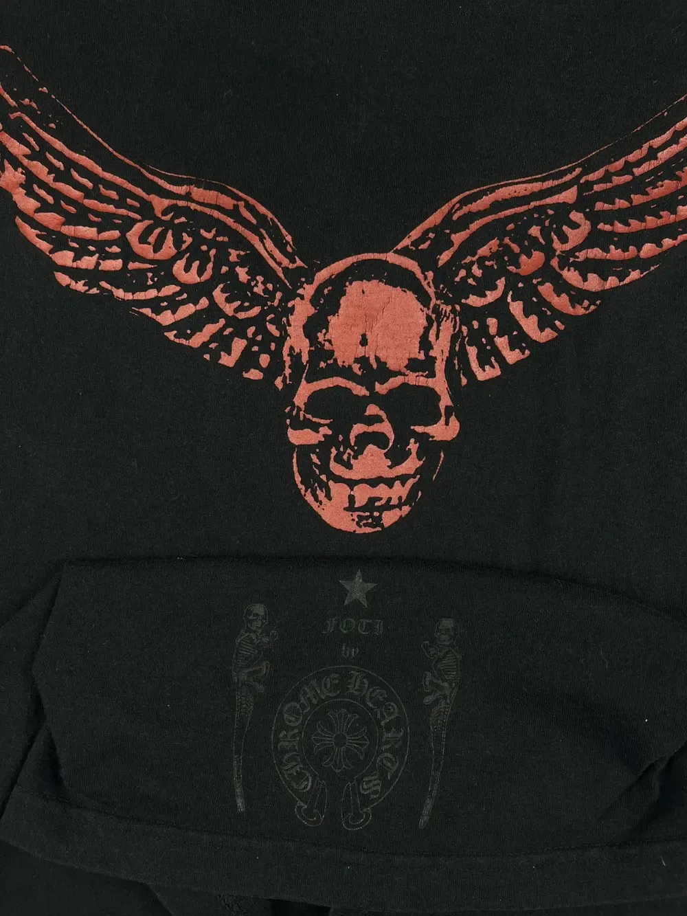 Chrome Hearts Vintage Foti Skeleton Wing Tee Black view 4