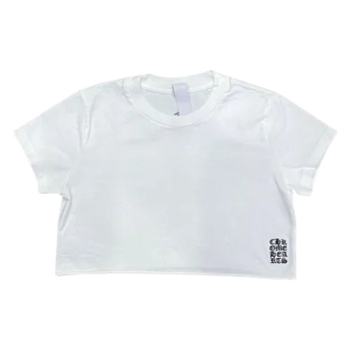 Chrome Hearts Y Not Cropped Top White