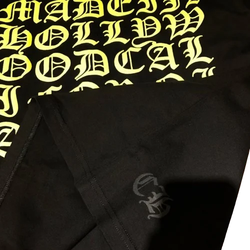 Bold Yellow Chrome Hearts Made In Hollywood Long Sleeve Shirt view 4