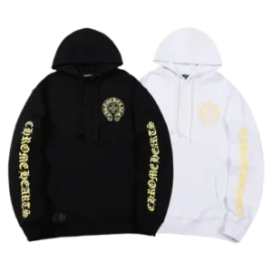 Chrome Hearts Yellow Sanskrit Letter Floral Sleeve Hoodie view 4