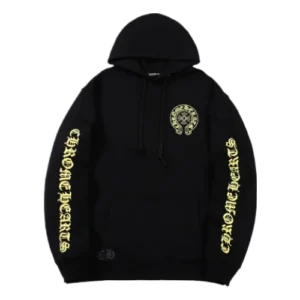 Chrome Hearts Yellow Sanskrit Letter Floral Sleeve Hoodie