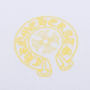 Chrome Hearts Yellow Sanskrit Letter Floral Sleeve Hoodie view 3