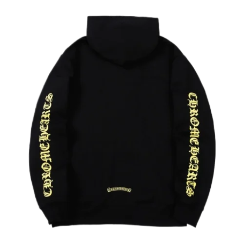 Chrome Hearts Yellow Sanskrit Letter Floral Sleeve Hoodie view 2