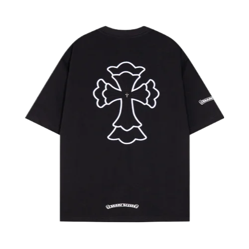 Stylish Chrome Hearts Embroidered Cross Tee