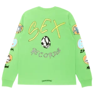Chrome Hearts x Matty Boy Sex Records LS T Shirt Green view 2
