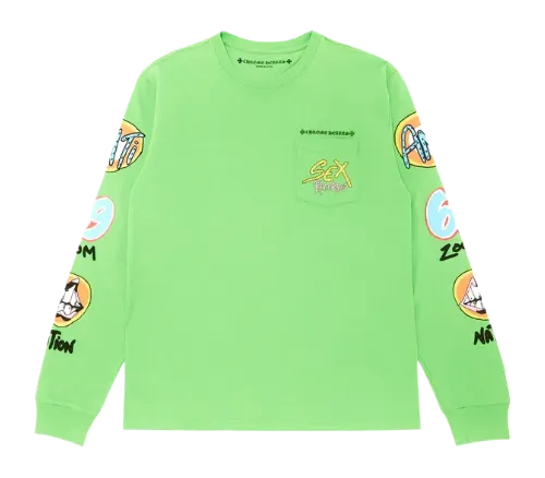 Chrome Hearts x Matty Boy Sex Records LS T Shirt Green