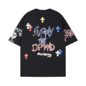 Chrome Hearts Supply The Demand Cross Logo Black Tee