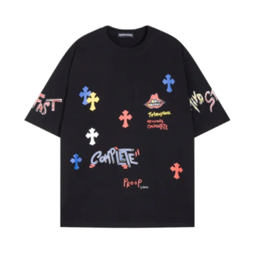 Chrome Hearts Supply The Demand Cross Logo Black Tee view 2