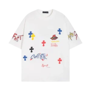 Chrome Hearts Supply The Demand Cross Logo White Tee view 2