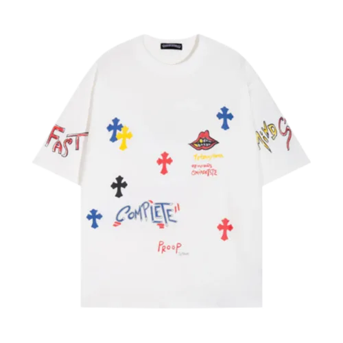 Chrome Hearts Supply The Demand Cross Logo White Tee view 2