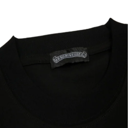 Chrome Heart Black Leather Cross Patch T-Shirt view 4