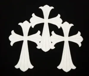 Chrome Hearts White Leather Cross Black T-Shirt view 3