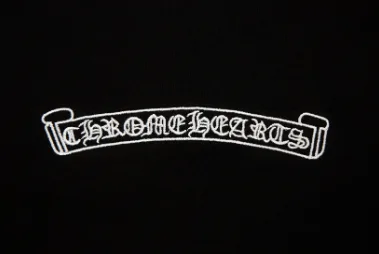 Chrome Hearts White Leather Cross Black T-Shirt view 4