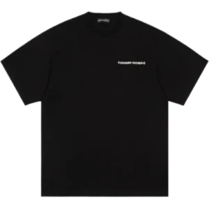 Chrome Hearts White Leather Cross Black T-Shirt view 2