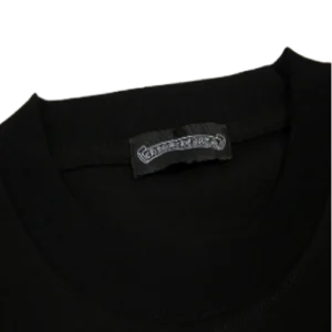 Chrome Hearts White Leather Cross Black T-Shirt view 5