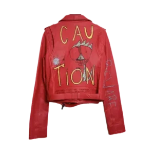 Matty Boy Chrome Hearts Leather Jacket​ Red view 2