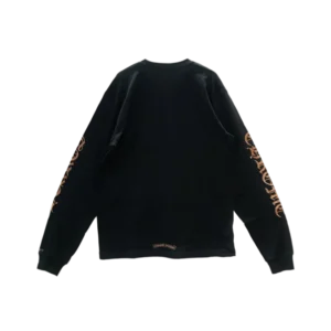 Collar Script Logo In Brown Long Sleeve T-Shirt view 3