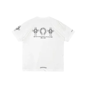 Chrome Hearts White Cross Horseshoe Logo T Shirt
