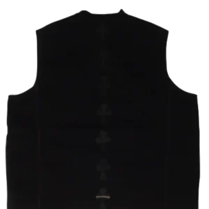 Black 7 Cross Patch Leather Vest | Chrome Hearts view 2