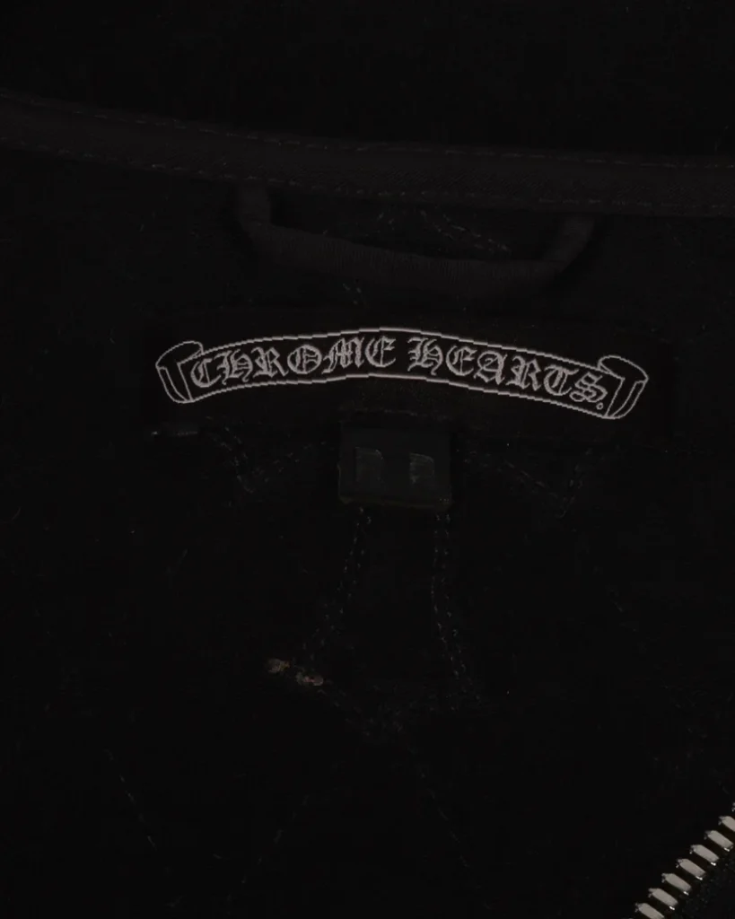 Black 7 Cross Patch Leather Vest | Chrome Hearts