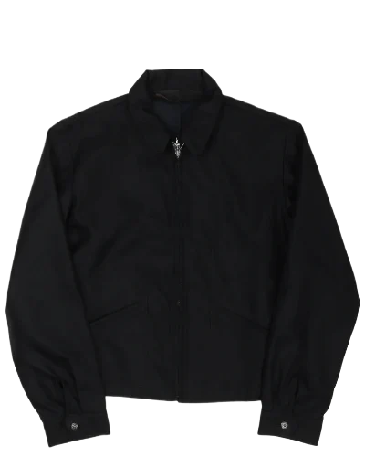 Leather Cross Patch Zip Up Nylon Jacket | Chrome Hearts view 2