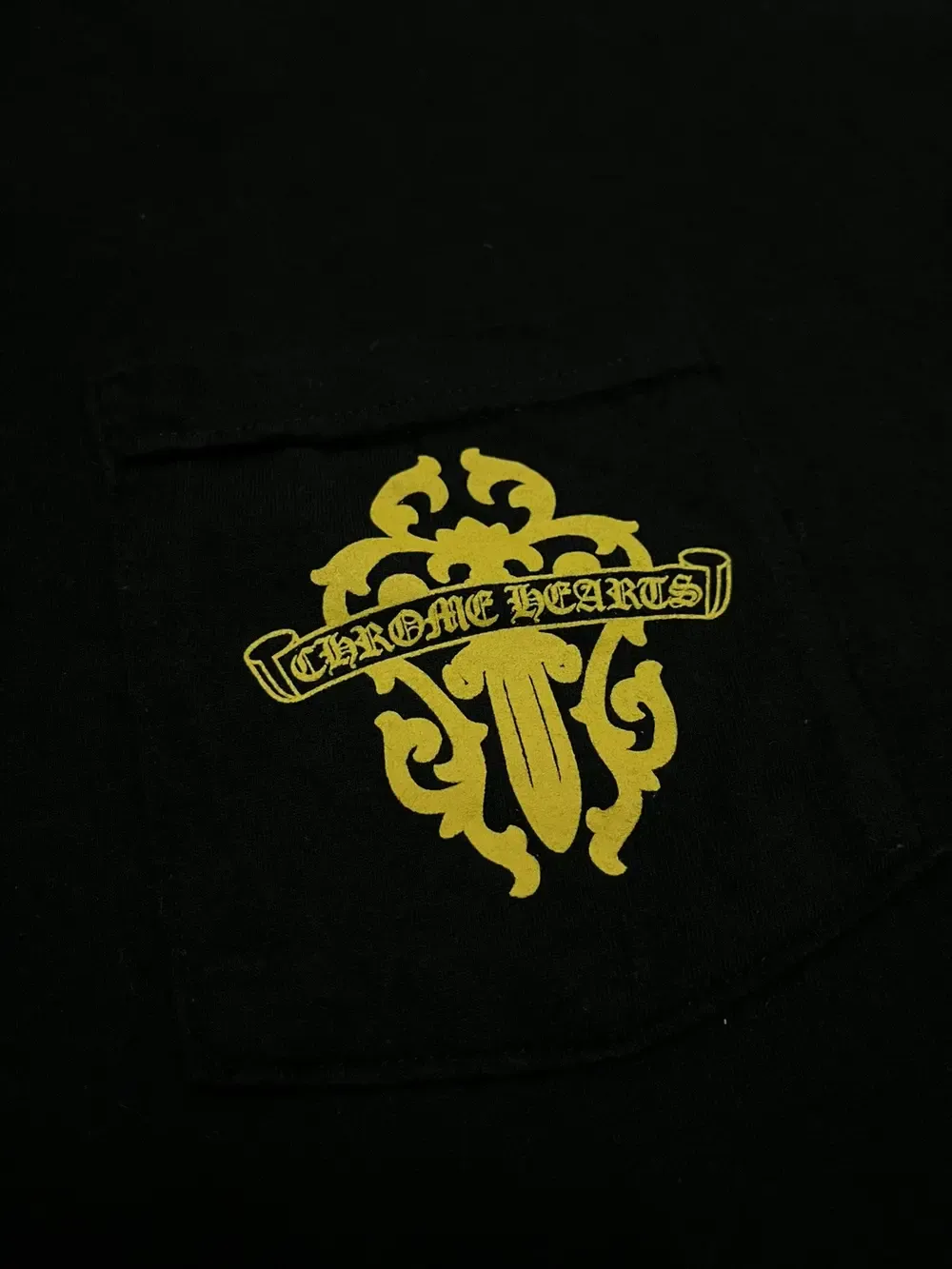 Exclusive Dagger Chrome Hearts Pocket Tee Black view 3