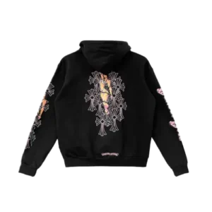 Cross Pink Chrome Hearts Zip Up Hoodie view 2