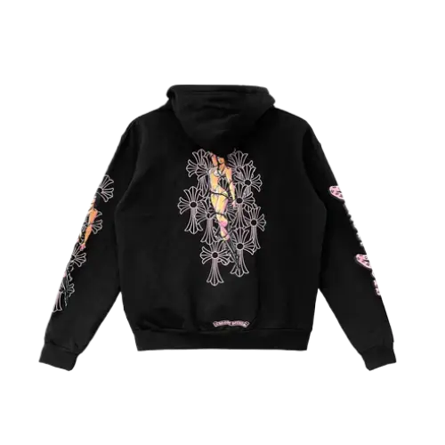 Cross Pink Chrome Hearts Zip Up Hoodie view 2