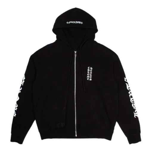 Chrome Hearts Eye Chart Logo Zip Up Hoodie