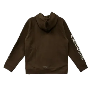 Embroidered Brown Chrome Hearts Hoodie view 2