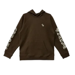 Embroidered Brown Chrome Hearts Hoodie