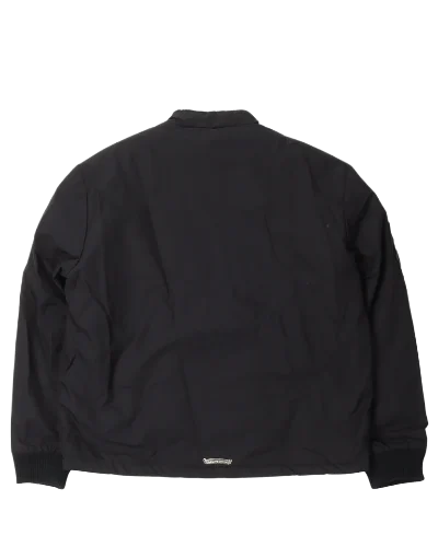 Faux Fur Lined Cemetery Cross Patch Racing Jacket | Chrome Hearts view 2