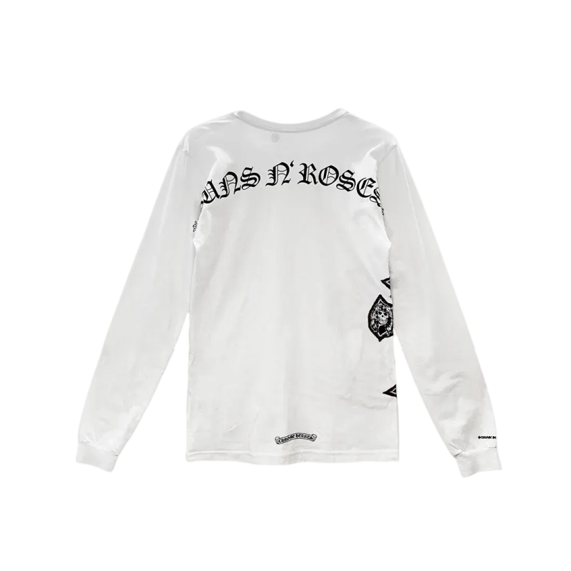 Gun Roses White Cross Embroidery Long Sleeve view 2