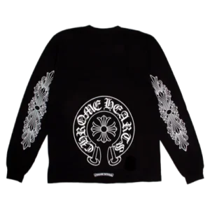 Stylish Chrome Hearts Horseshoe Black Long Sleeve Tee