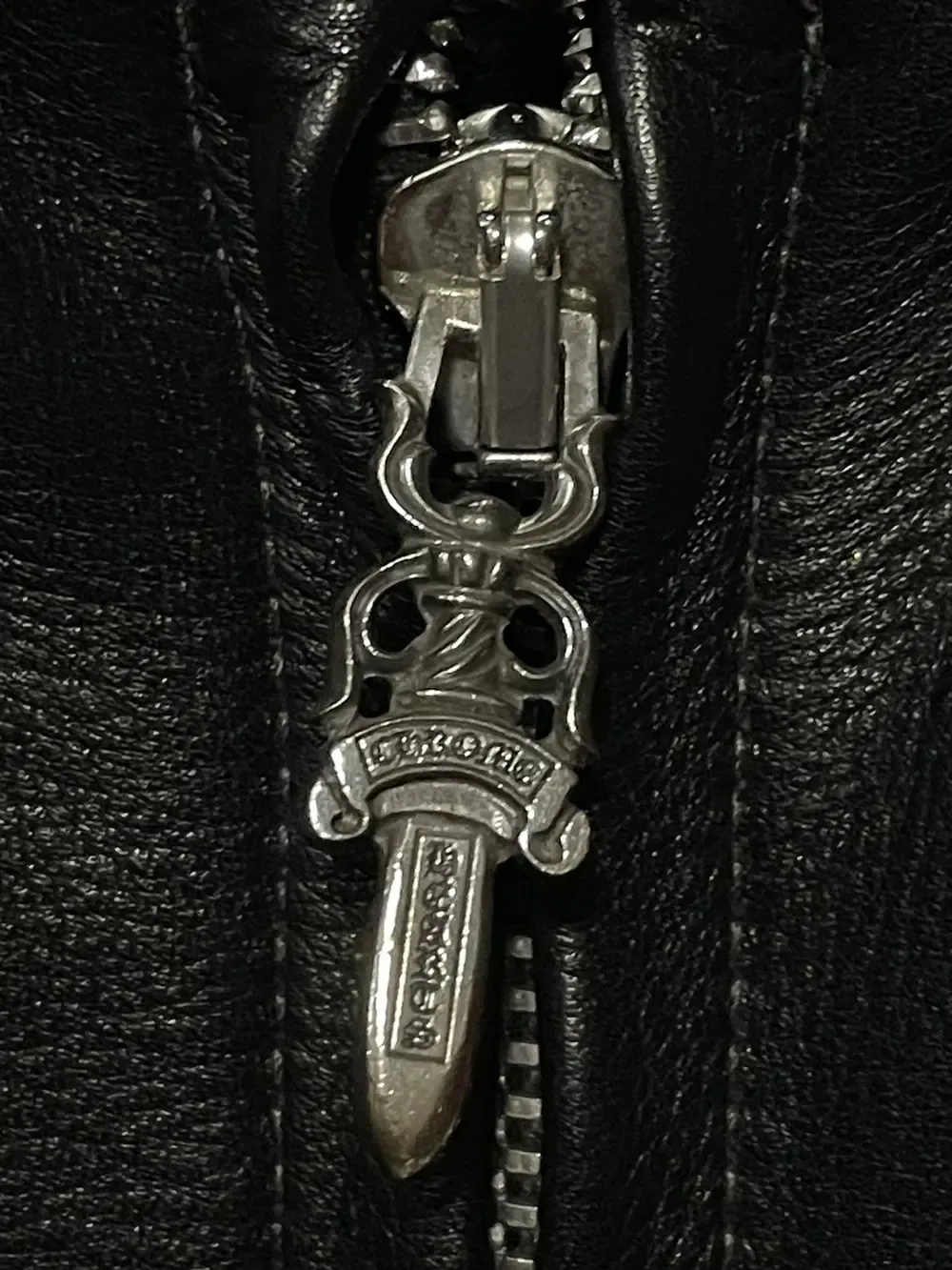 Leather Rider Matty Boy Cemetery Cross Patch Jacket | Chrome Hearts view 5