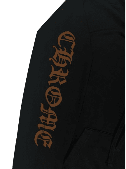 Chrome Hearts Black Hoodie Brown Logo view 4