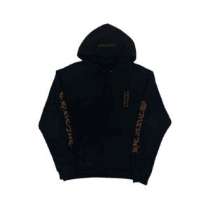 Chrome Hearts Black Hoodie Brown Logo