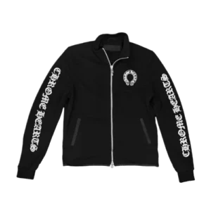 Black Horseshoe Logo Track Jacket | Chrome Hearts