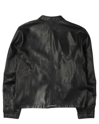 Black Lamb Leather Cafe Racer Jacket | Chrome Hearts view 2