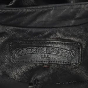 Black Lamb Leather Cafe Racer Jacket | Chrome Hearts view 3