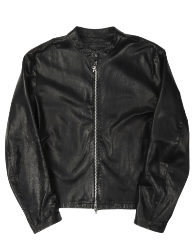 Black Lamb Leather Cafe Racer Jacket | Chrome Hearts