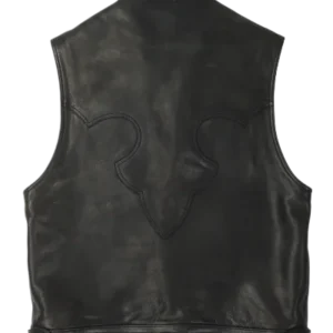 Le Fleur Western Leather Vest | Chrome Hearts view 2