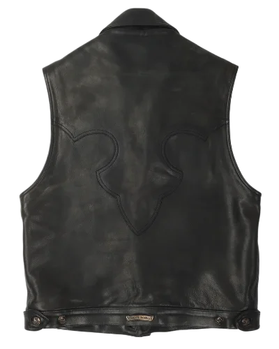 Le Fleur Western Leather Vest | Chrome Hearts view 2