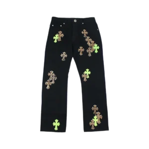 Leather Patches Jeans