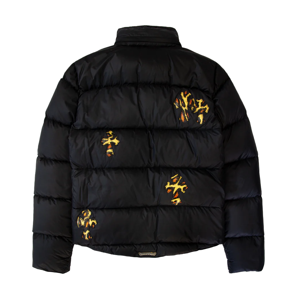 Leopard Cross Patch Puffer Jacket | Chrome Hearts view 2
