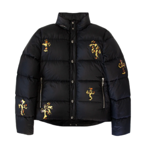 Leopard Cross Patch Puffer Jacket | Chrome Hearts