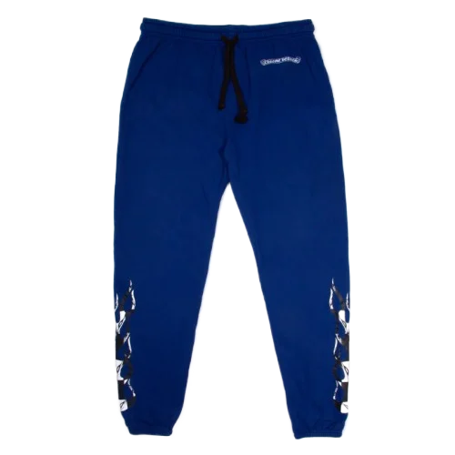 Blue Matty Boy Flame Chrome Hearts Sweatpant