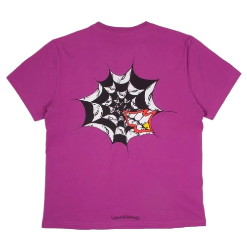 Chrome Hearts Matty Boy Purple Spider Web T-Shirt